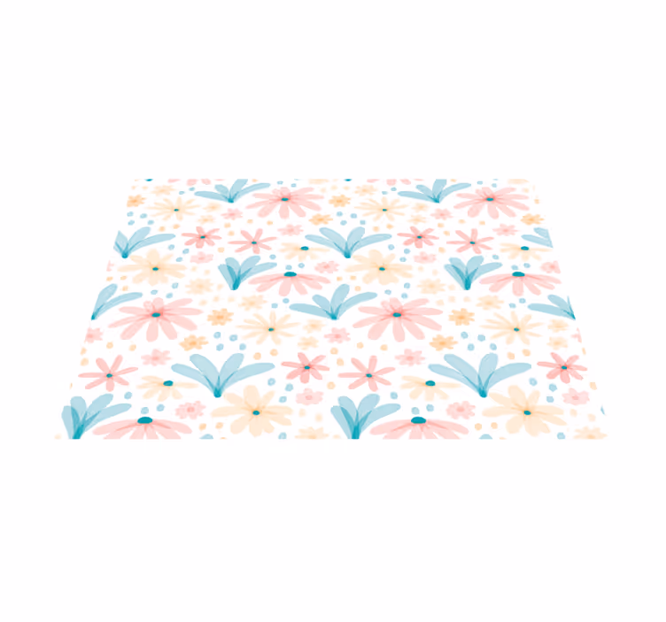 Original placemat in floral color patterns - TenStickers