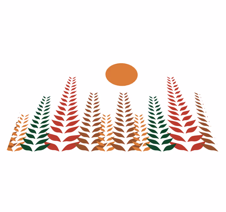 Modern placemat with chic leaf design - TenStickers