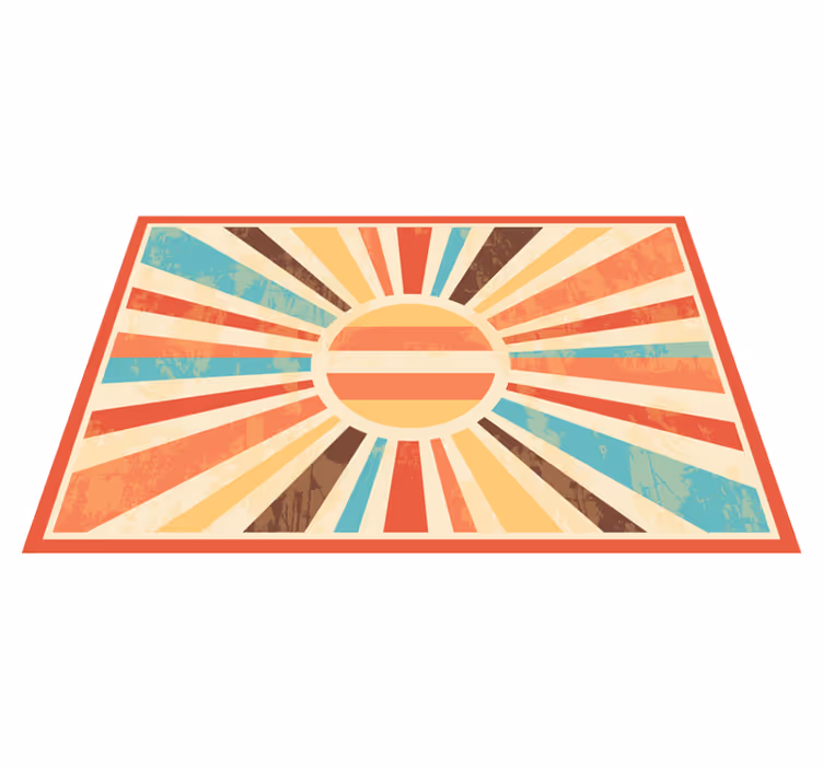 Modern placemat vibrant sunburst design - TenStickers