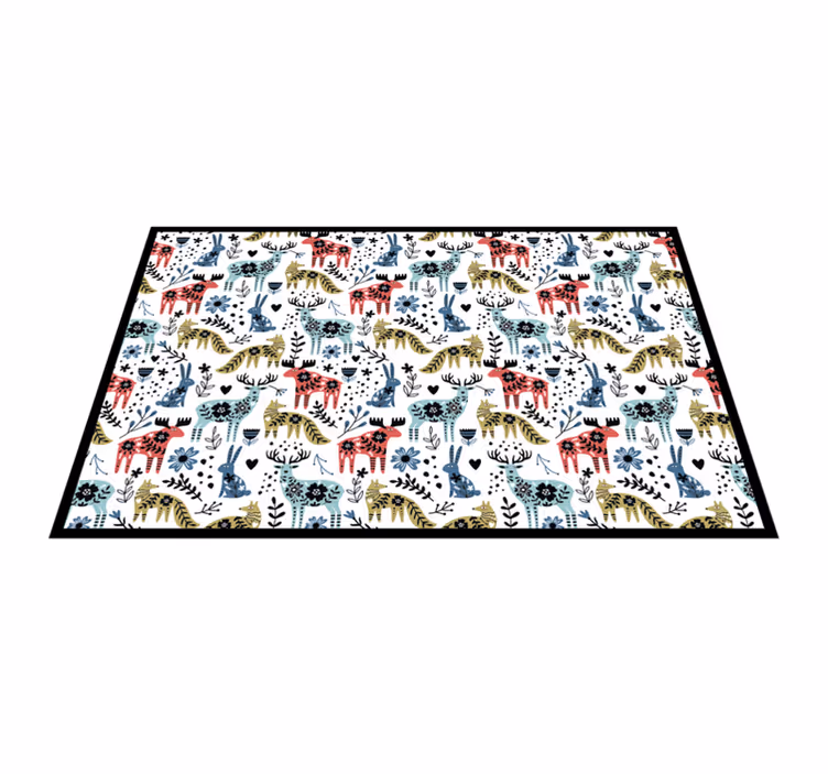 Children placemat with playful animal design - TenStickers