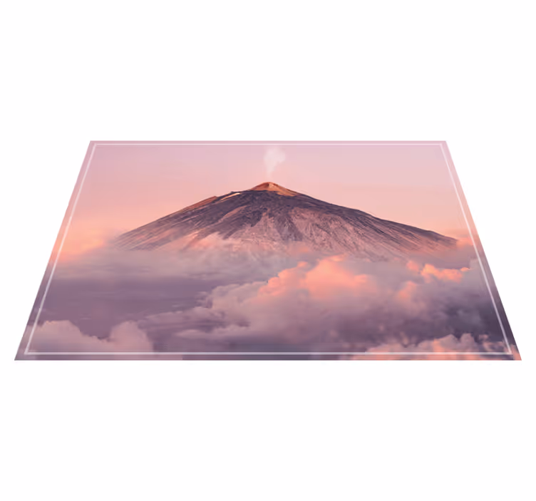Modern placemat volcanic mountain landscape - TenStickers