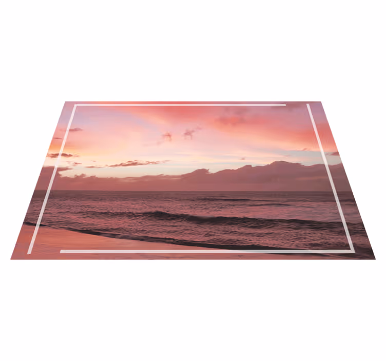 Modern placemat serene coastal sunset - TenStickers