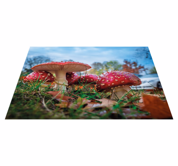 Modern placemat mushroom culinary scene - TenStickers