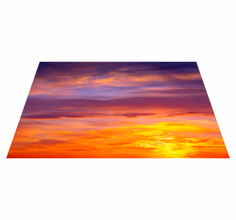 Modern placemat sunset horizon view - TenStickers
