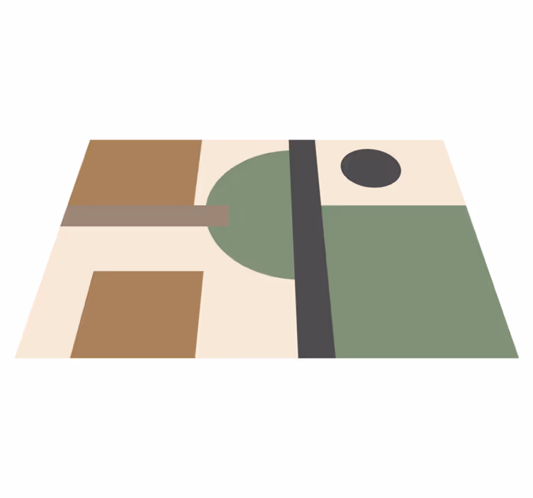 Modern placemat with geometric abstract designs - TenStickers
