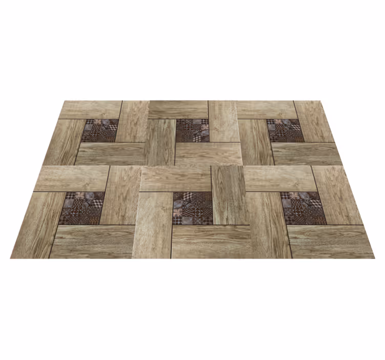 Wooden pattern surface placemat - TenStickers