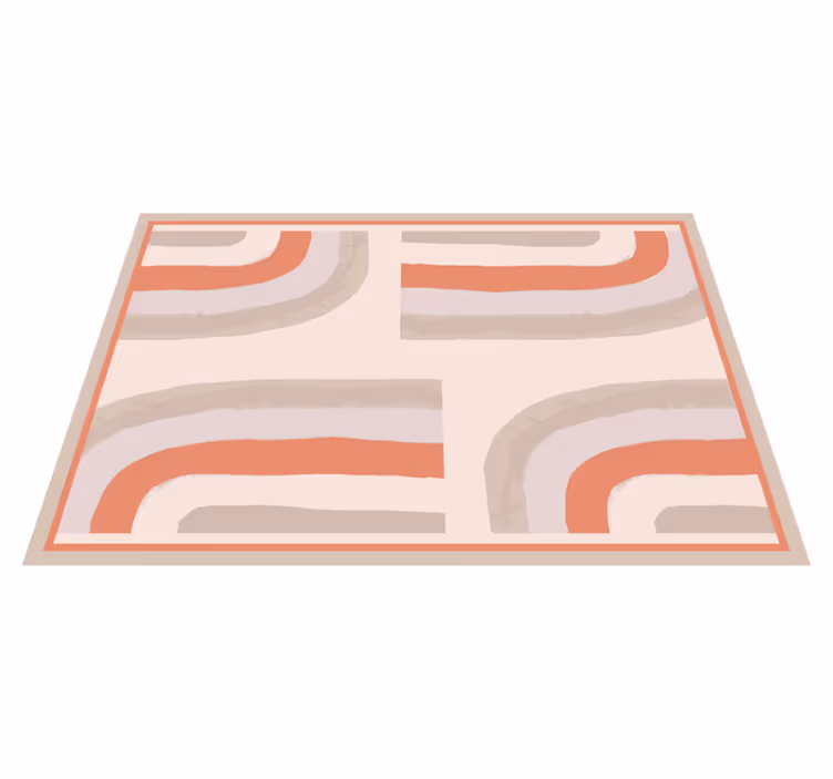 Modern placemat with colorful curved patterns - TenStickers