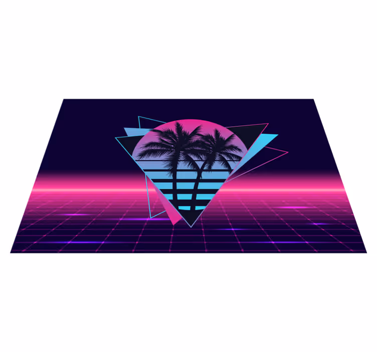 Modern placemat retro palm design - TenStickers