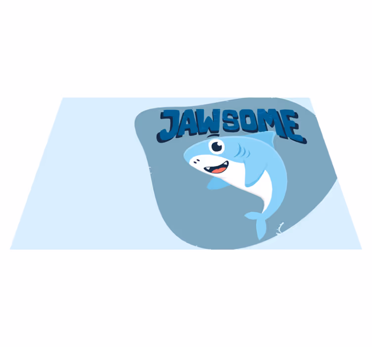 Children placemat with cheerful shark design - TenStickers