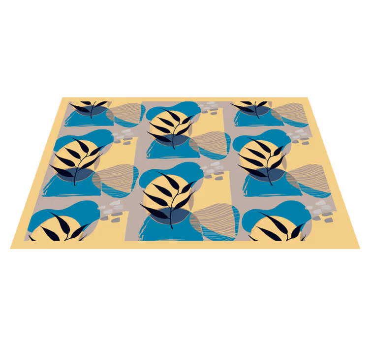 Modern placemat with trendy leaf designs - TenStickers