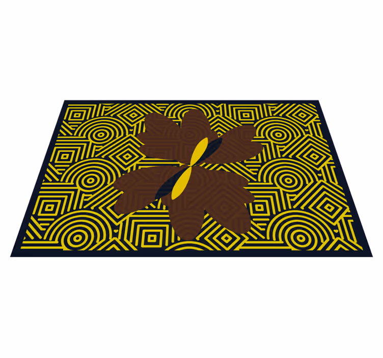 Placemat abstract geometric flower design - TenStickers