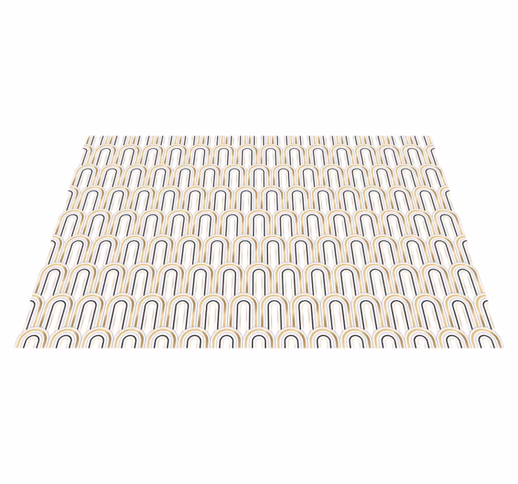 Modern placemat with curved line designs - TenStickers