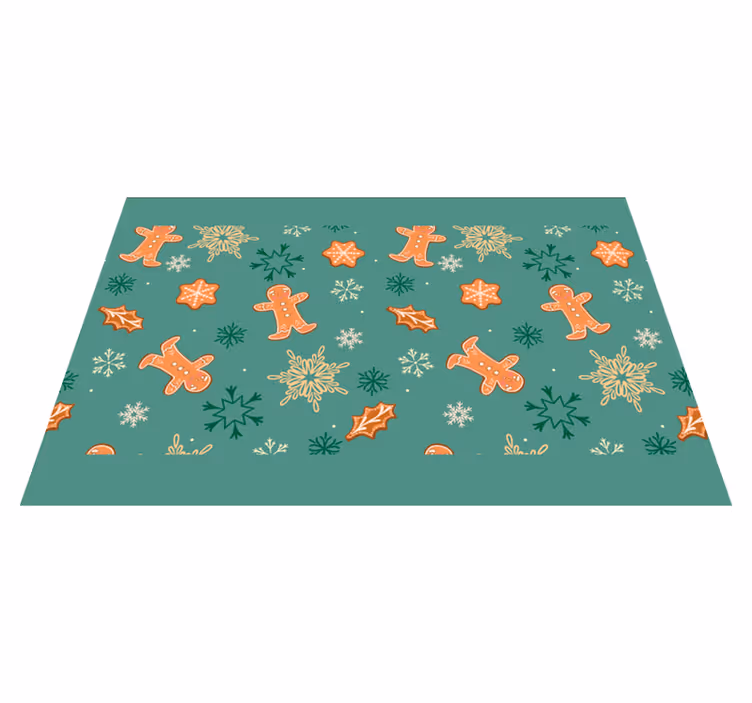 Christmas placemat gingerbread cookie designs - TenStickers