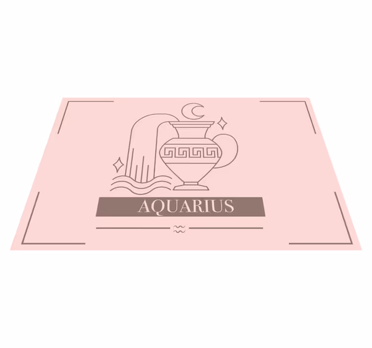 Aquarius Zodiac Symbol placemat with quote - TenStickers