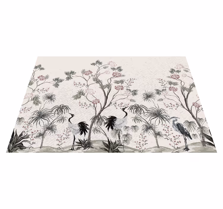 Children placemat cranes in bloom - TenStickers