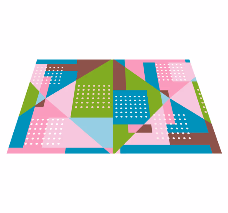 Modern placemat vibrant geometric design - TenStickers