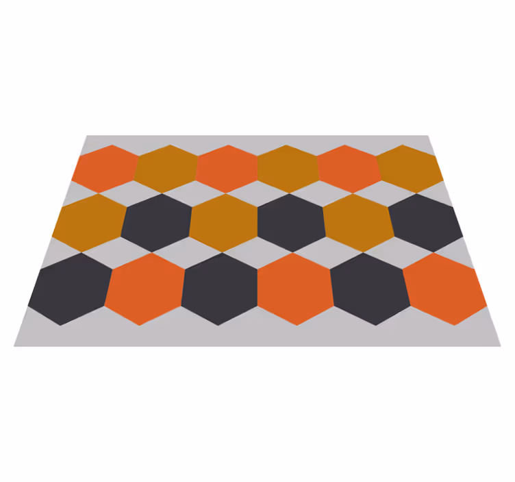 Modern placemat with hexagon pattern design - TenStickers