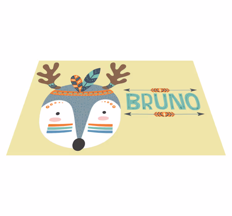 Children placemat cute reindeer face - TenStickers