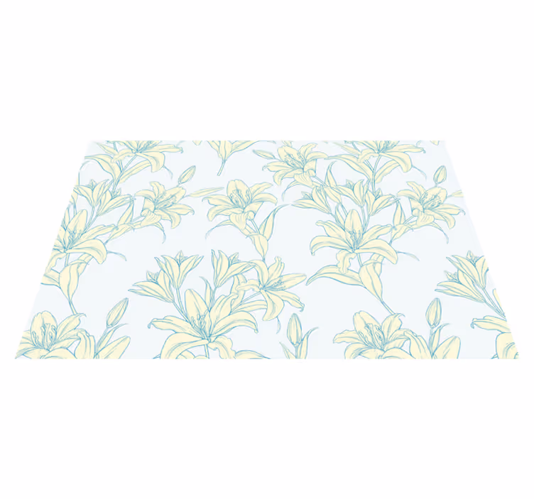 Lilies vintage style floral pattern  placemats - TenStickers