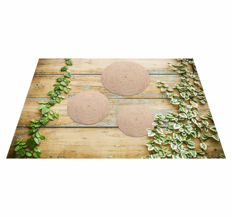 Modern placemat natural coaster set - TenStickers