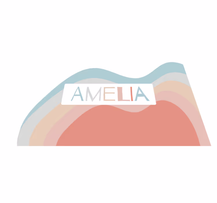 Personalizable placemat colorful name customization - TenStickers