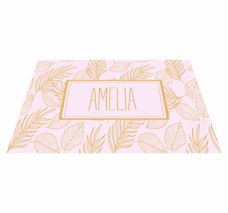 Personalisable placemat personalized leaf design - TenStickers