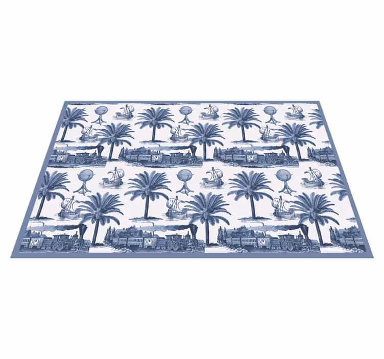 Modern placemat nostalgic travel memories - TenStickers