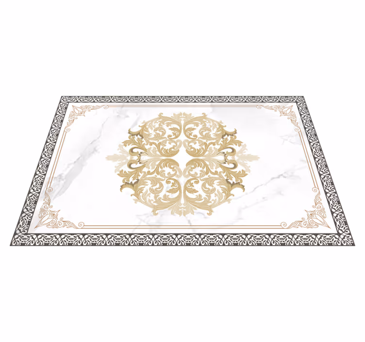 Baroque white marble elegant placemat - TenStickers