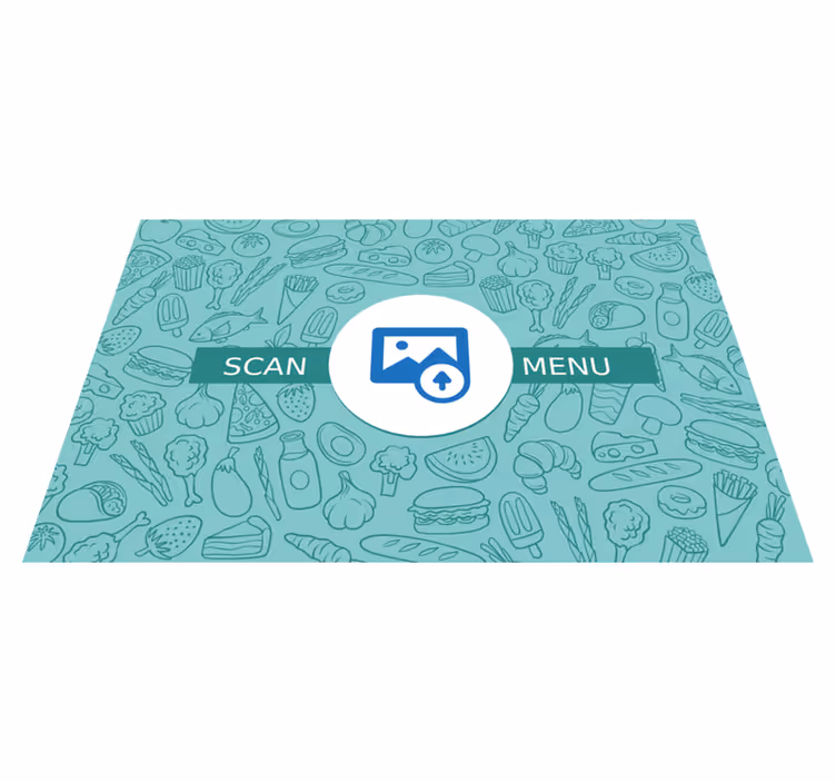 QR code menu vinyl placemat - TenStickers