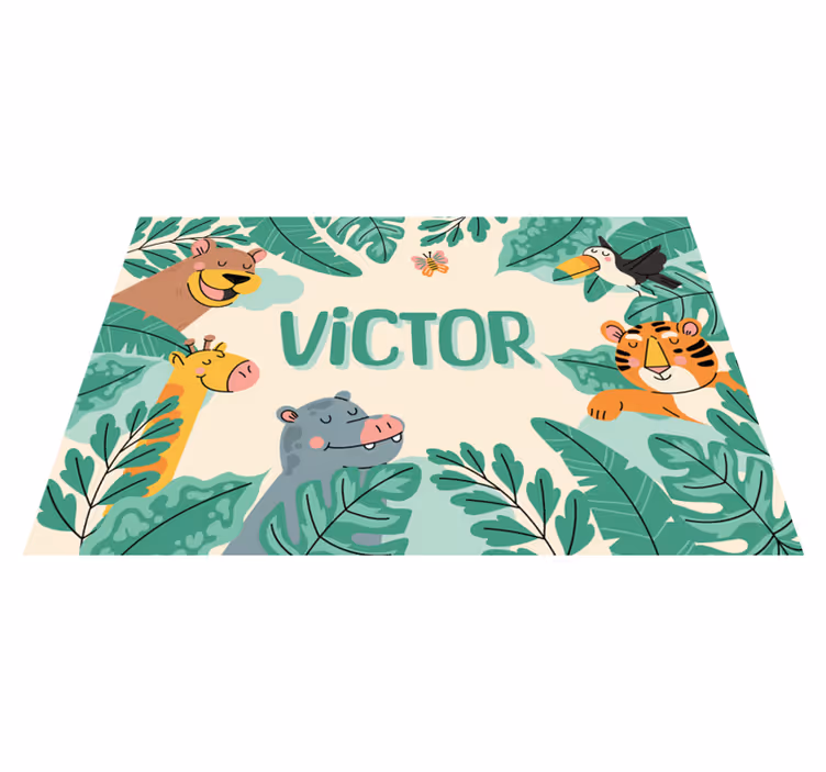 Jungle animals Personalised placemats - TenStickers