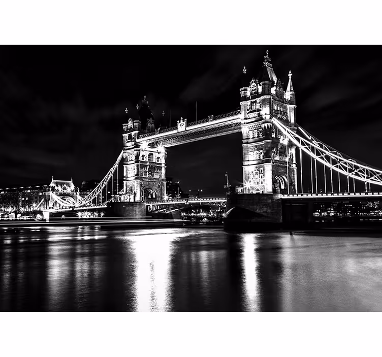London wall mural london bridge at night - TenStickers