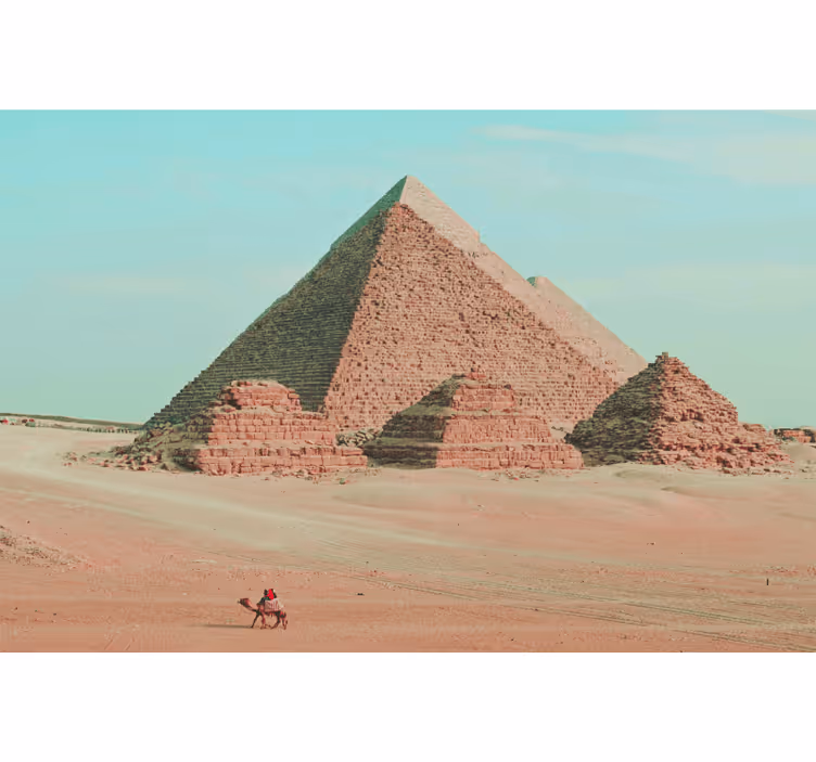 Desert wall mural pyramids aesthetic photography - TenStickers