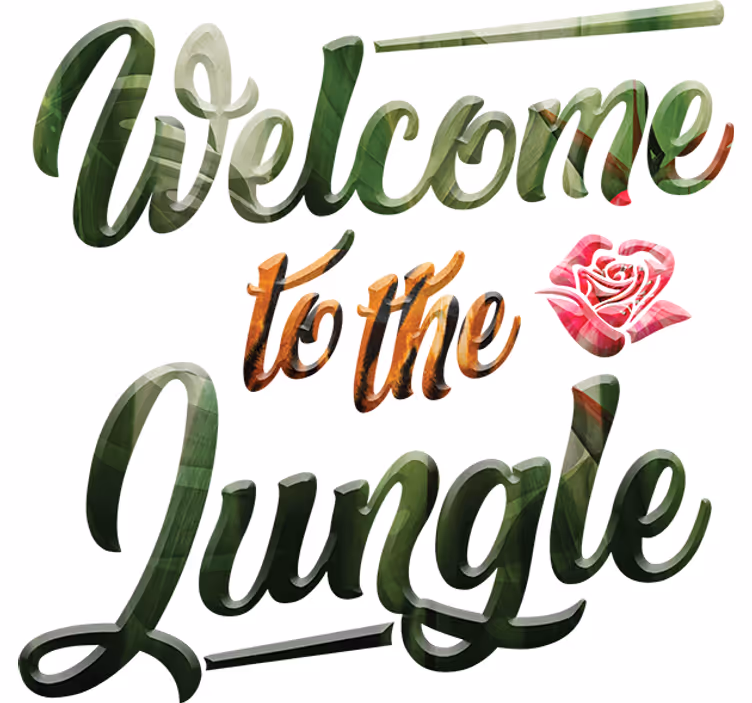 Jungle wall mural welcome to the jungle vinyl - TenStickers