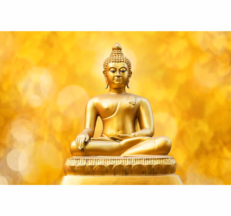 Buddha mural triptych artwork for tranquil spaces - TenStickers