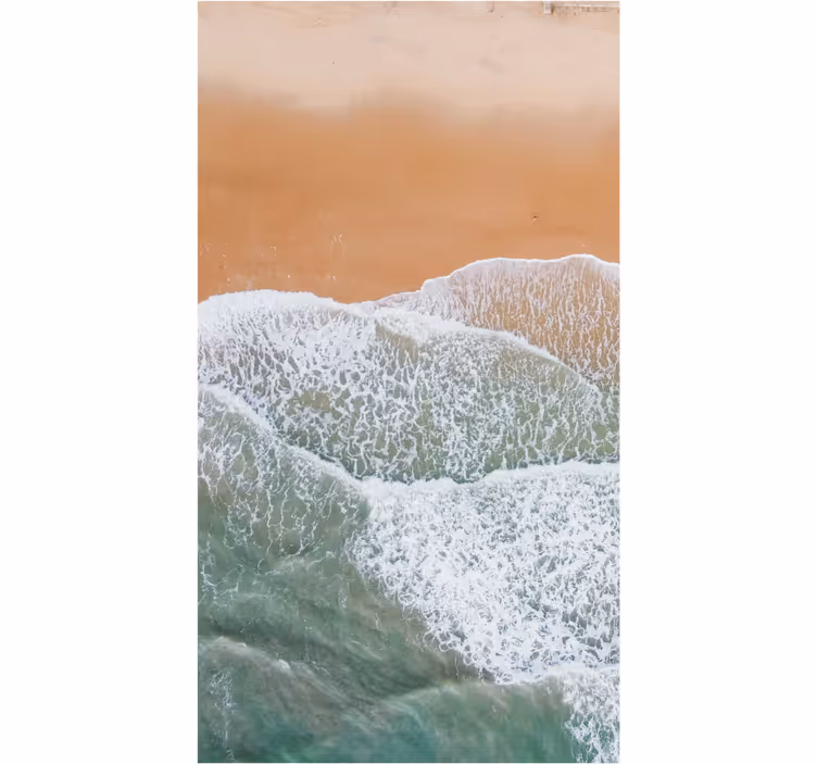 Bathroom mural sea with big waves - TenStickers