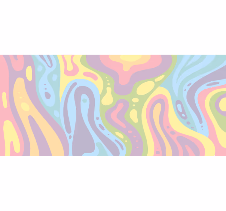 Bathroom mural with vibrant lava lamp effect - TenStickers