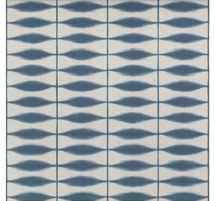 Shibori denim bathroom mural - TenStickers