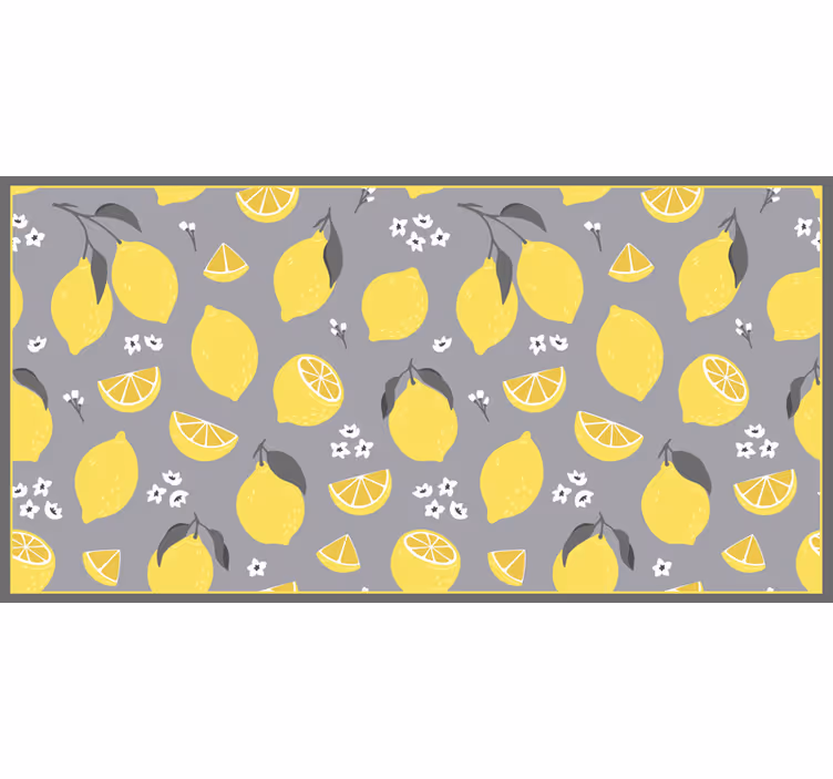 Tropical lemon kitchen wall mural - TenStickers