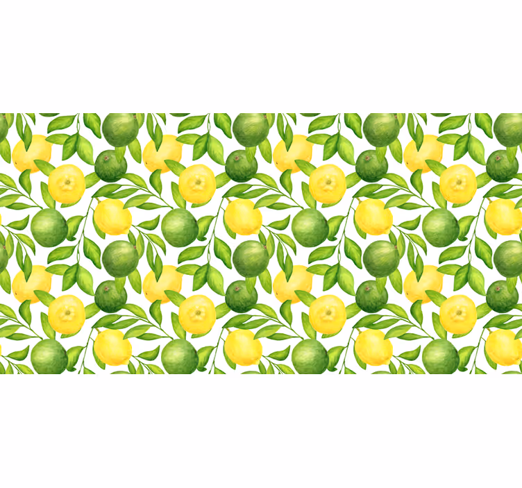 Lemons and limes kitchen wall mural - TenStickers