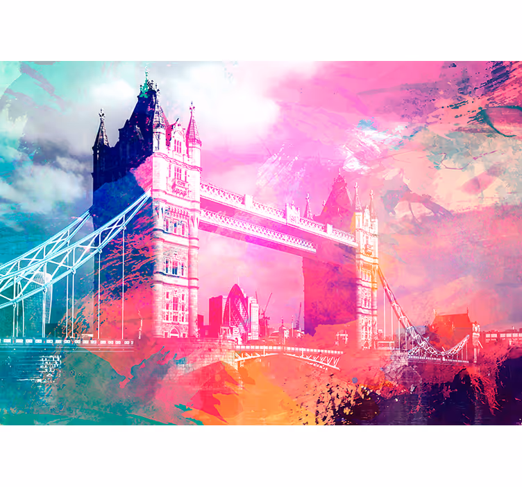 On the Thames London Wall Mural - TenStickers