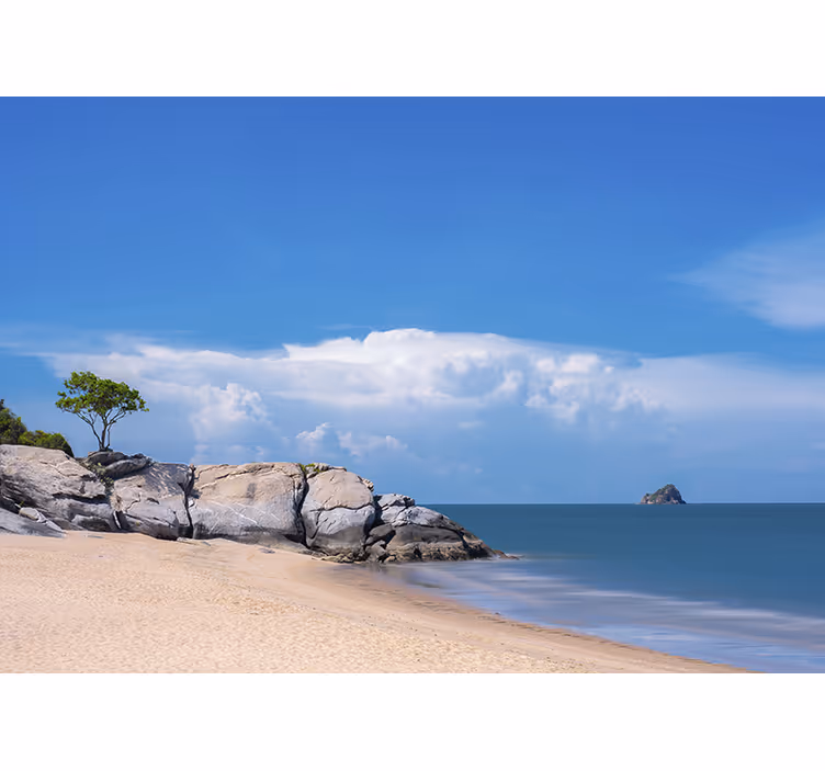 Blue wall mural tropical paradise on earth - TenStickers