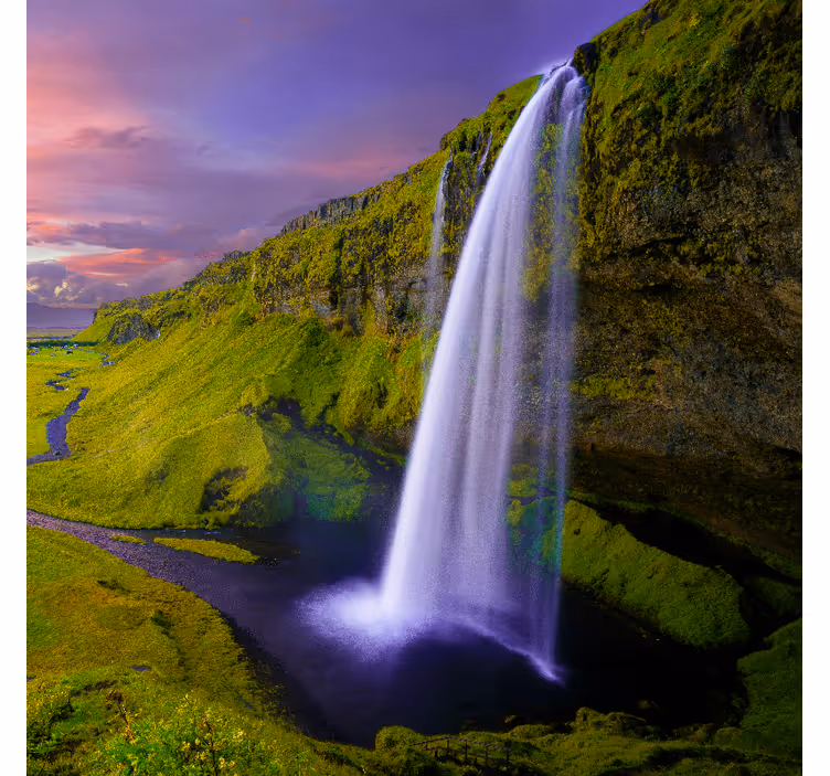 Hallway wall mural mountains and waterfall - TenStickers