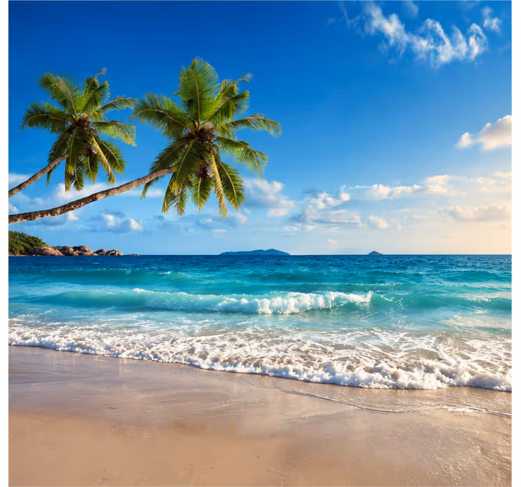 Beach under the sea mural - TenStickers
