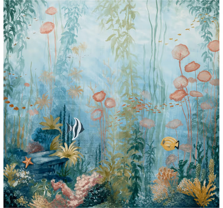 Under the sea mural oceanic realm - TenStickers