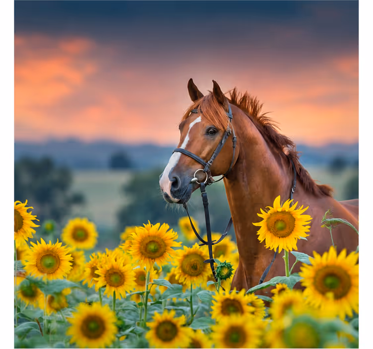 Forest wall mural horses in the wild - TenStickers