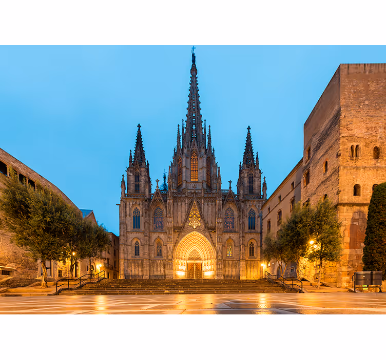 Barcelona cathedral City wall mural - TenStickers