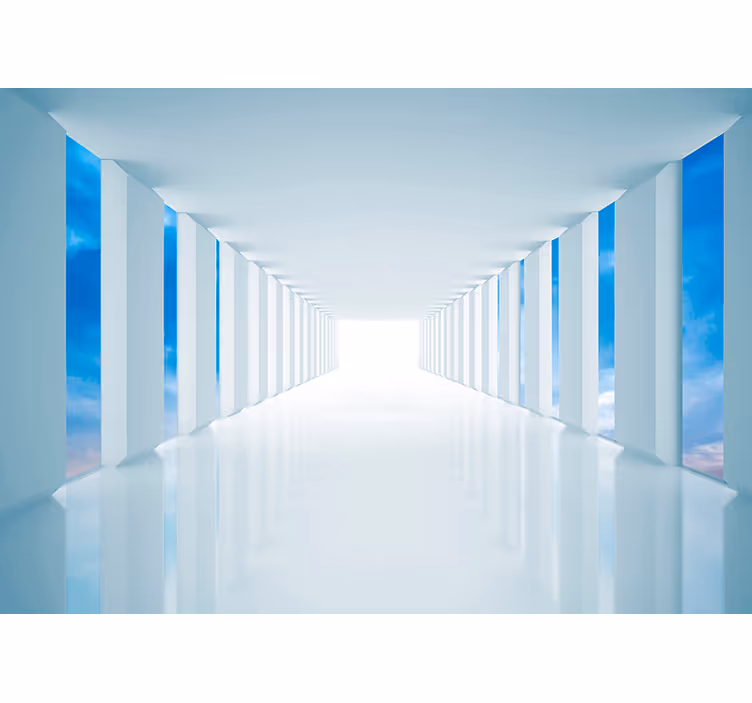 Walk in the sky 3D Wall Mural - TenStickers