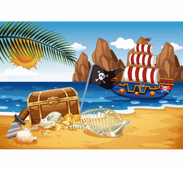 Pirate treasure Kids Murals - TenStickers