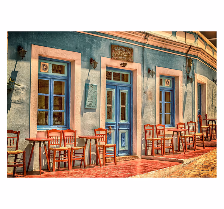 Cafe Outdoor vintage wall mural - TenStickers