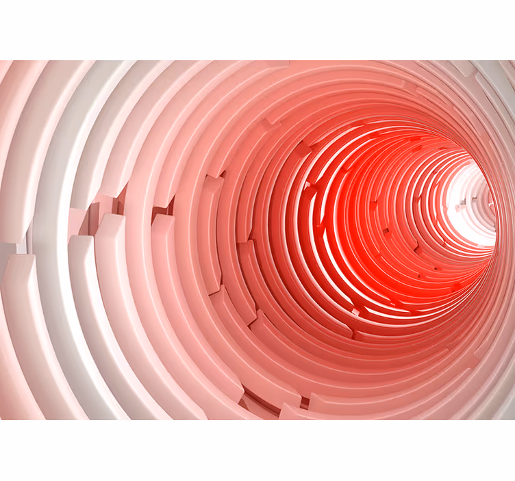 3d wall mural spiral tunnel design - TenStickers